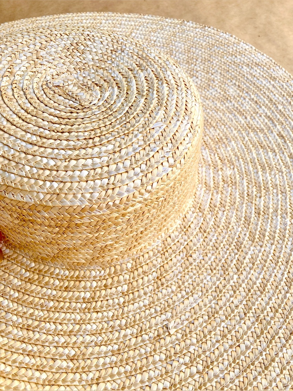 Anthro โ Wyeth Extended Wide Brim Boater Straw Hat with Tie Ribbon Chin Strap - Picture 10 of 17